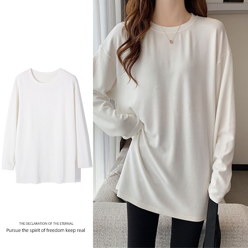 NRVP Áo Thun Nữ Dài Tay Dáng Rộng In Hình Phong Cách Hàn Quốc Kiểu Mới