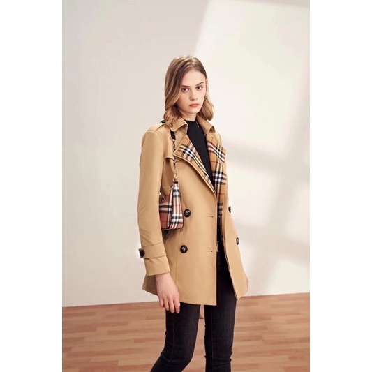 Áo khoác măng tô kaki dáng lỡ bbr hàng QCCC