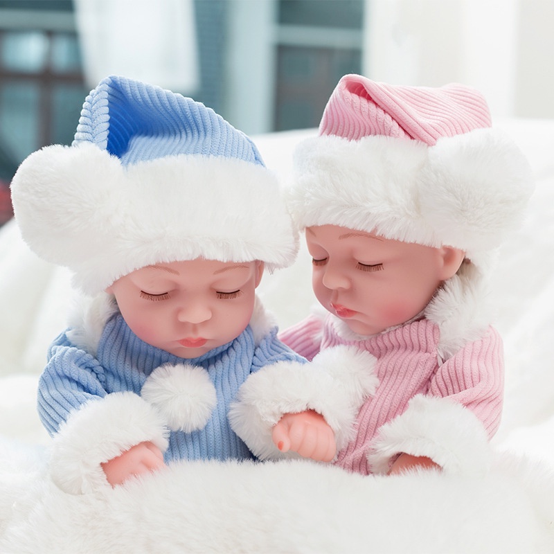Búp Bê Em Bé Sơ Sinh 30 cm Bằng Vinyl Mềm Mặc Trang Phục Dễ Thương