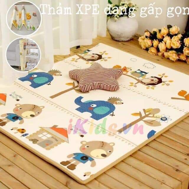 Thảm xốp xpe trải sàn chống thấm 2 mặt có thể gấp gọn tiện lợi