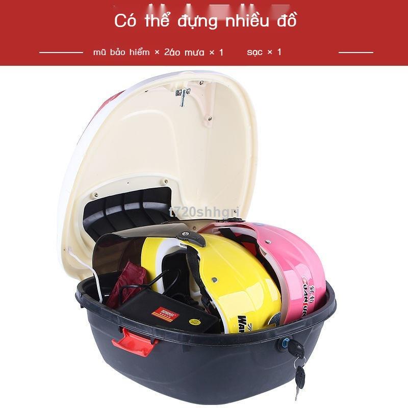 Hàng Sẵn Thùng Đựng Đồ Gắn Đuôi Xe Máy màu Đen Có thể khóa chống thấm nước TD06-MTCWX21