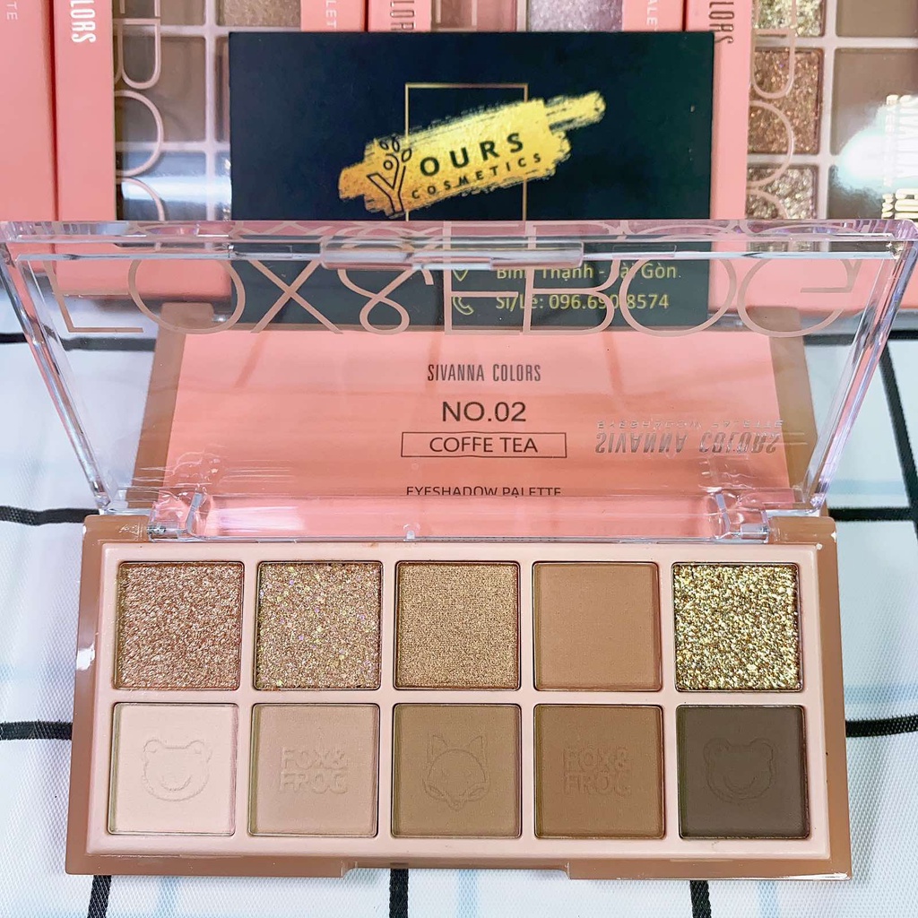 Bảng Phấn Mắt Sivanna Colors Eyeshadow Palette Fox & Frog HF158 - Bảng Màu Mắt Có Nhũ Sivanna