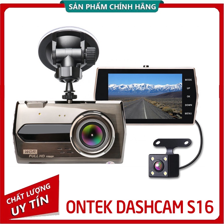 Camera Hành Trình Ô Tô ONTEKCO S16 Full HD 1296p Siêu Nét- Chống Rung, Ghi đè khi thẻ nhớ đầy