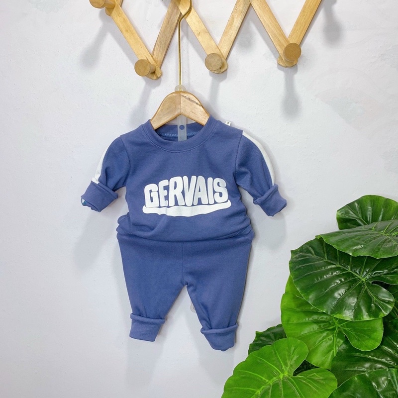 Bộ quần áo Thu Đông bé trai, chất tăm dày dặn phối tay thể thao cho bé 8-18kg siêu hot 2022