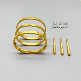   LAVANDE  Vòng tay vàng 18K phù hợp tinh tế dành cho nữ có tuốc nơ vít Vòng tay nam chất lượng cao không phai màu cho bạn bè Vòng tay bạc có thể giặt bằng vòng tay kim cương 78A2S 
