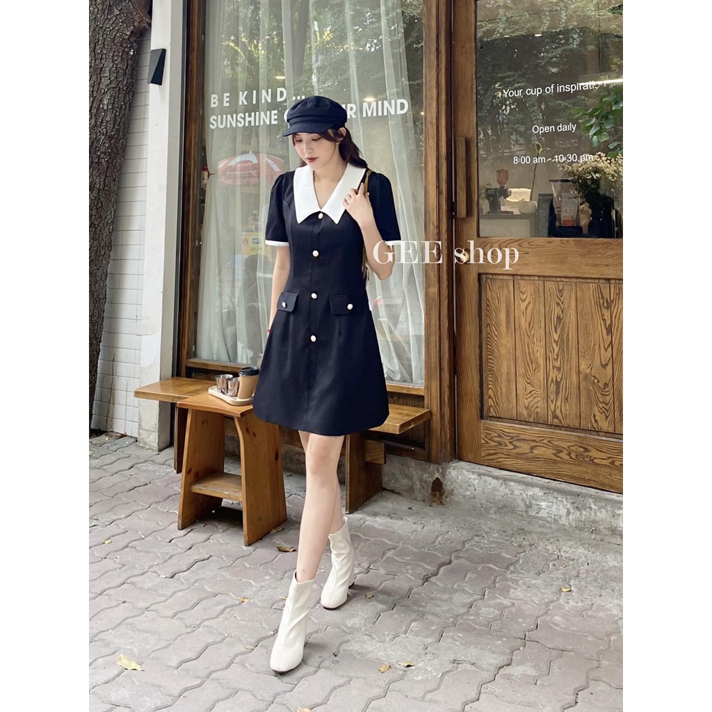 [ Design by Gee ] Váy dạ tweed 2 lớp - V03