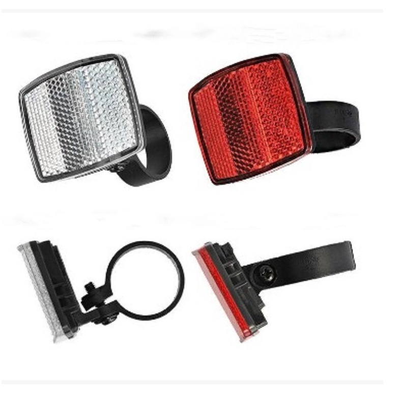 Combo 2 miếng phản quang vuông gắn trước sau xe đạp