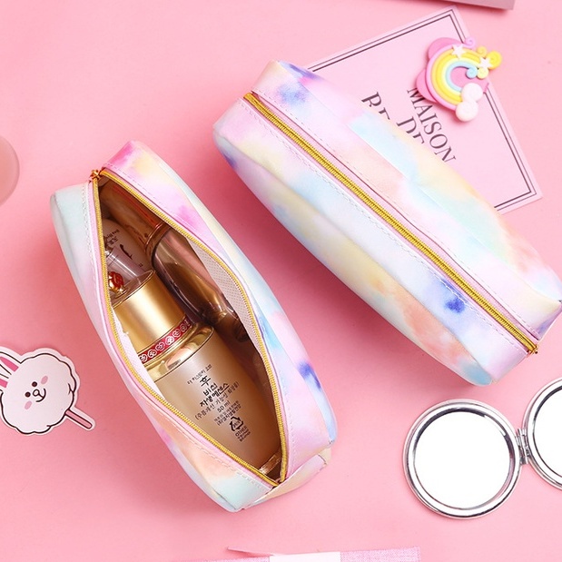 [Hàng sẵn] Túi Đựng Bút Chất Da PU - Không Thấm -  Không Nhăn -  2 Kích Thước Tùy Chọn