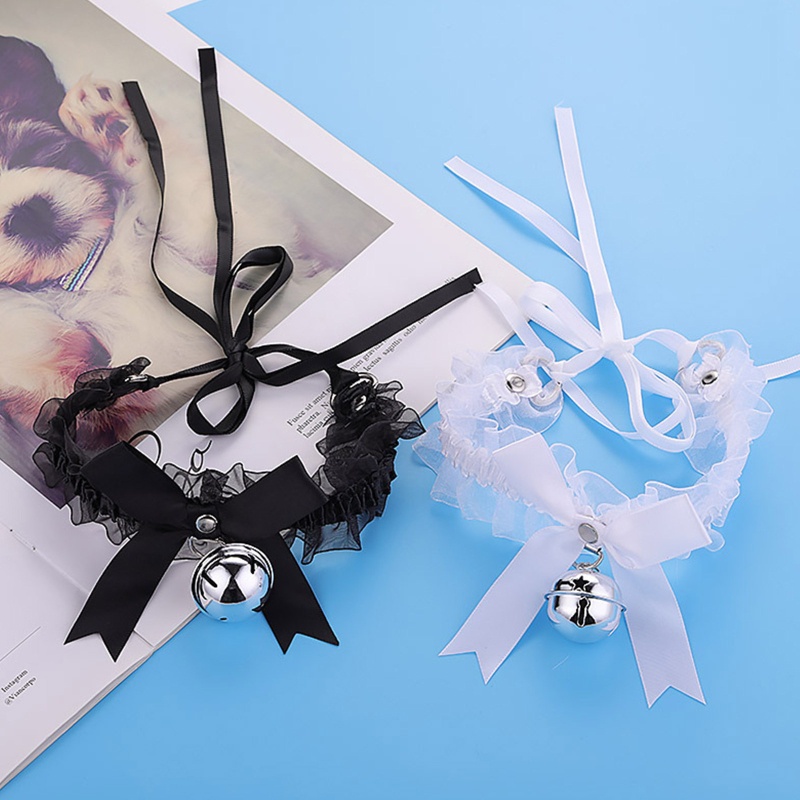 Flgo Băng Đô Tai Mèo Phối Ren Đính Chuông Dễ Thương