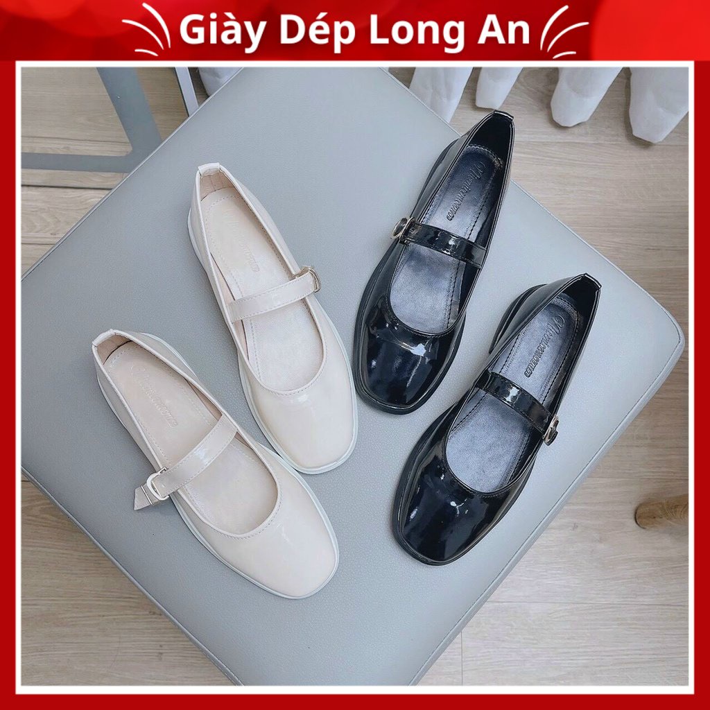 Giày Búp Bê Da Bóng Mũi Tròn Phong Cách Mary Jane Nhật Bản Thời Trang Dành Cho Nữ