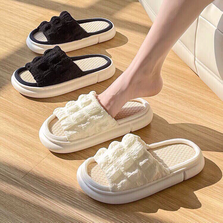 DÉP LÔNG QUAI NGANG ĐẾ BÁNH MÌ KIỂU NHÚN