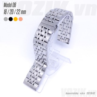 Dây đồng hồ khóa bướm thép không gỉ model 06 chống han gỉ chống bay màu