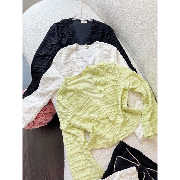 Bigsize Set áo nơ viền đá 55-95kg