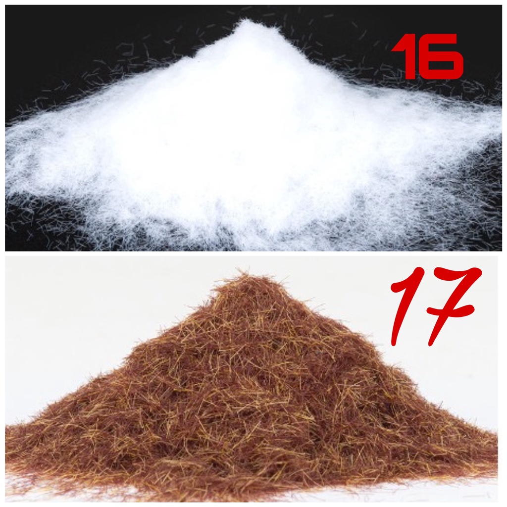 Bột Cỏ Sợi 5mm 50g-100g Nhiều Màu, Bột Cỏ Làm Mô Hình