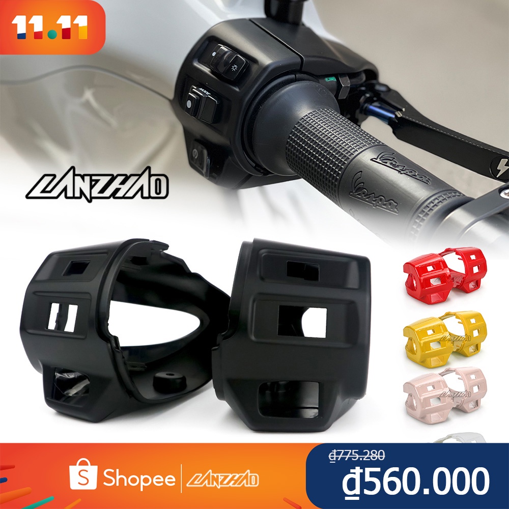 Vỏ Bọc Công Tắc Đèn Pha Màu Đen Nhám Riêng Biệt Cho Xe VESPA Primavera 150