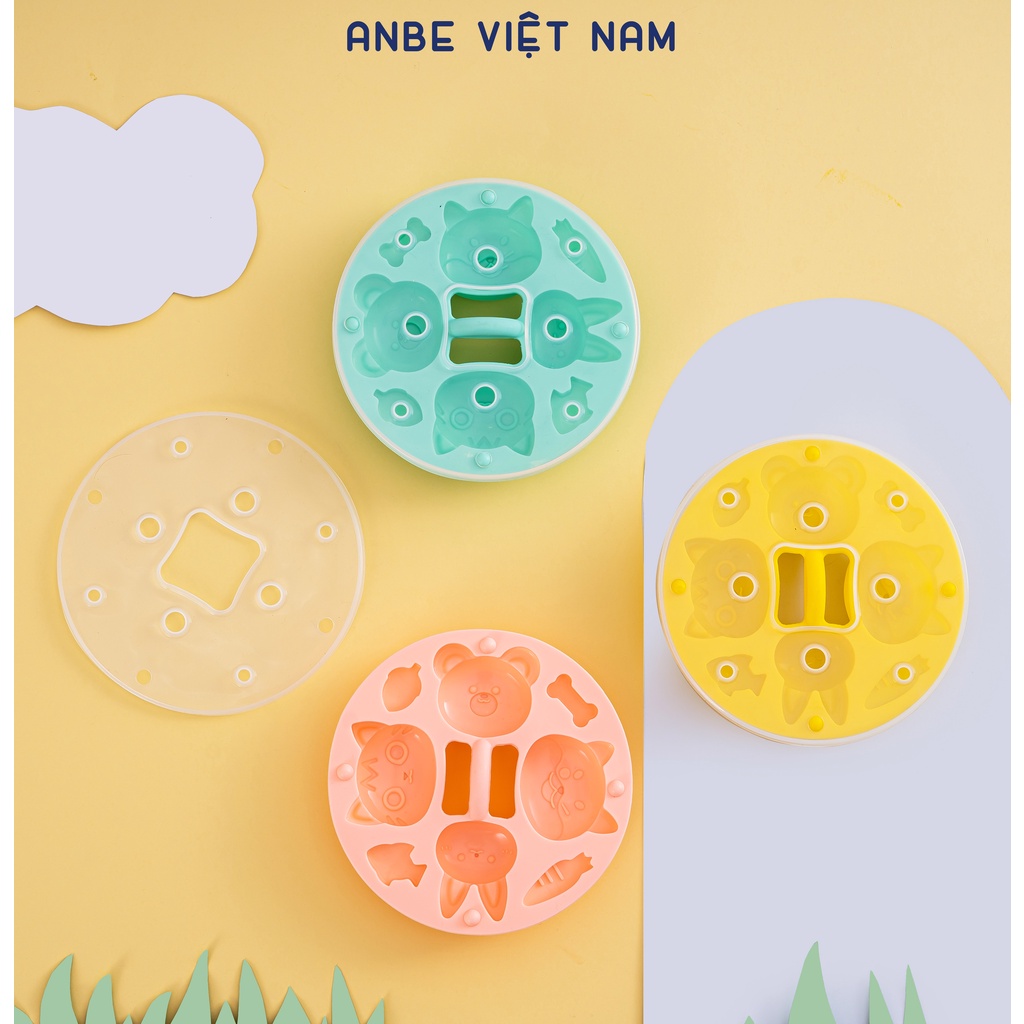 Khuôn Silicon Hấp Bánh Làm Đậu Hũ Non Khuôn Rau Câu Cho Bé Ăn Dặm ANBE Việt Nam Có Nắp Kiểm Định An Toàn Chính Hãng
