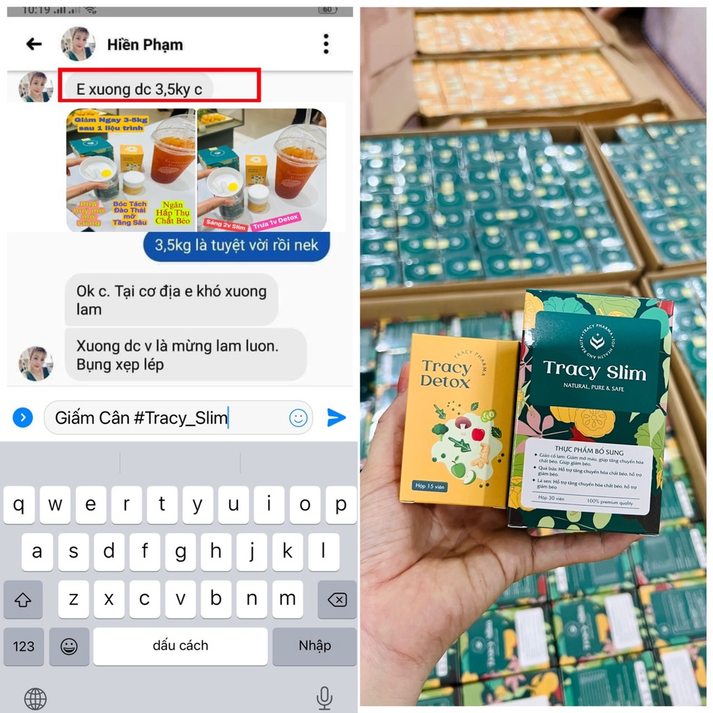 Siêu Giảm Mạnh X7 PLUS Tracy Slim , 30 Viên Tặng 30 Viên Detox Rau Củ