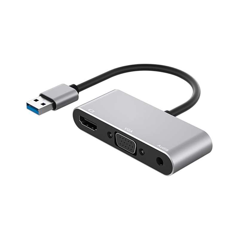 ✜Bộ ChuyểN ĐổI USB 3.0 Sang HDMI VGA 1080P Cho Laptop / HDTV / Windows XP 7 / 8 / 10 / 11 / Mac OS