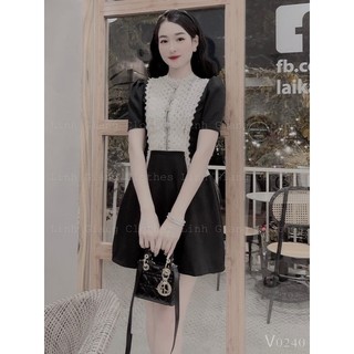 Váy phối ren đính đá