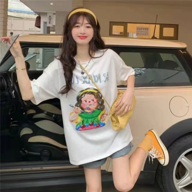 NRVP Áo Thun Unisex Mùa Hè Dáng Suông Tay Cộc Phong Cách Hàn Quốc Cho Nam Nữ