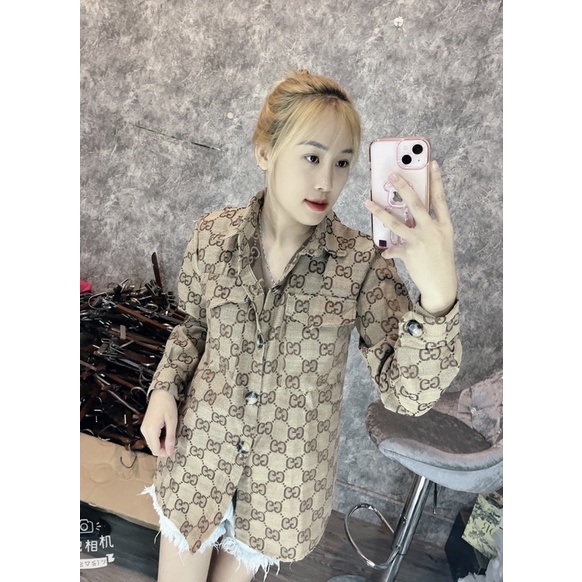 Sơ mi mới xịn xò gg nâu