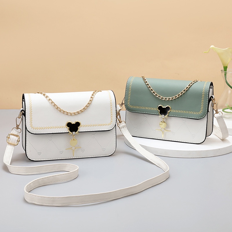 Ielgy Túi Đeo Chéo Hình Vuông Nhỏ Màu Sắc Tươi Tắn Hợp Thời Trang Cho Nữ