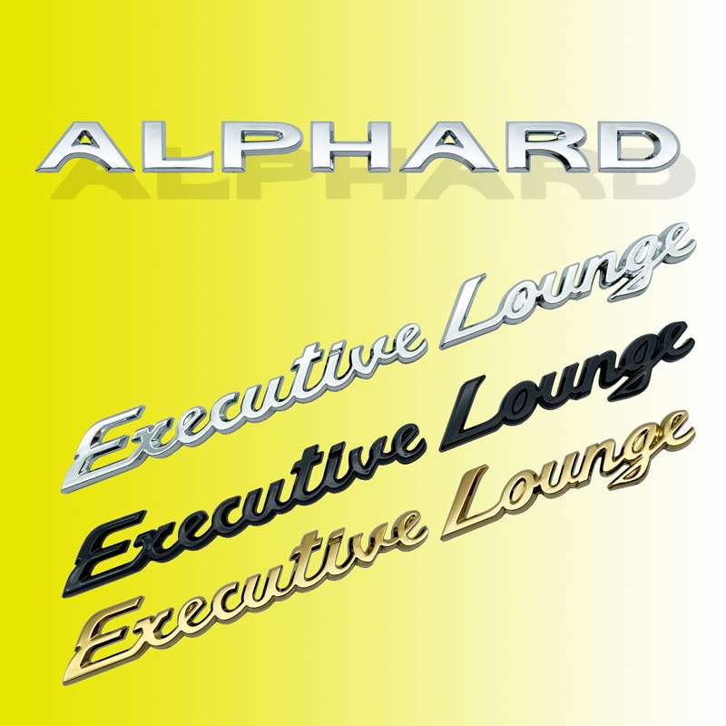 FENDER Miếng Dán Logo Chữ ABS 3D Trang Trí Thân Xe Hơi Toyota Alphard Executive Lounge Emblem