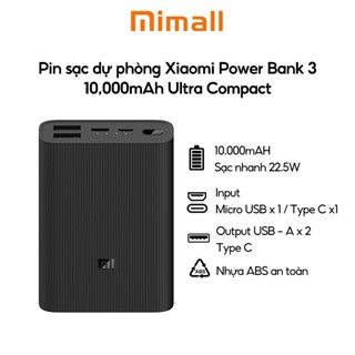 Pin sạc dự phòng Xiaomi Power Bank 3 10,000mAh Ultra Compact