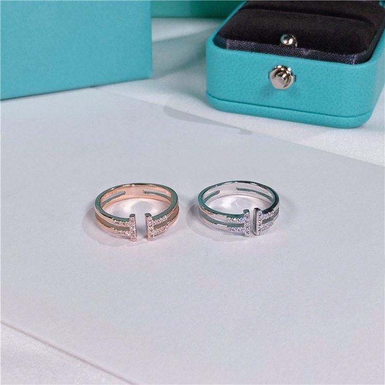 Nhẫn Hở Mạ Bạc 925 Đính Kim Cương Nhân Tạo Phong Cách Hàn Quốc Thời Trang