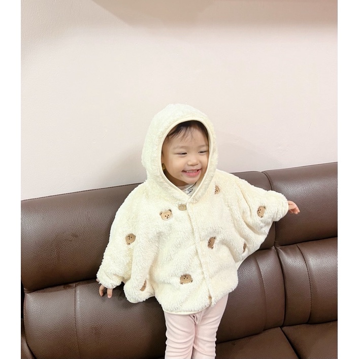 Áo Choàng Gấu  Cho Bé Giữ Ấm Siêu Xinh