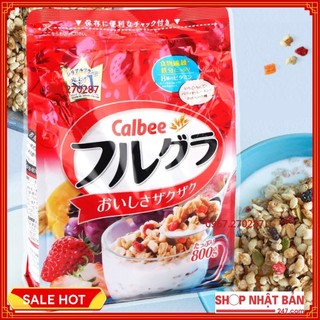 Ngũ cốc hoa quả Calbee Furugura Nhật Bản gói 800g Date mới - Chuyên sỉ