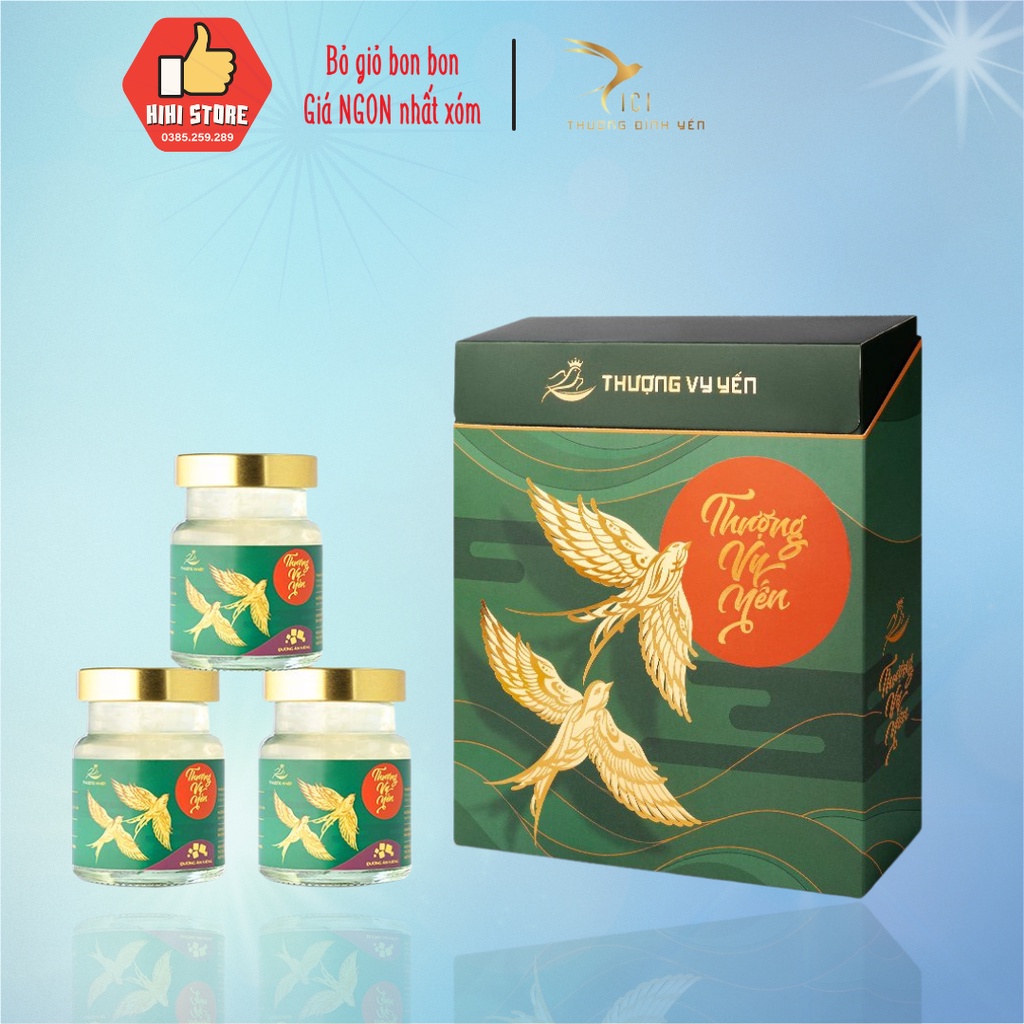 Hộp 6 hũ Yến Biển chưng sẵn CiCi Thượng Đỉnh Yến vị Đông trùng thơm ngon bổ dưỡng, phù hợp biếu tặng