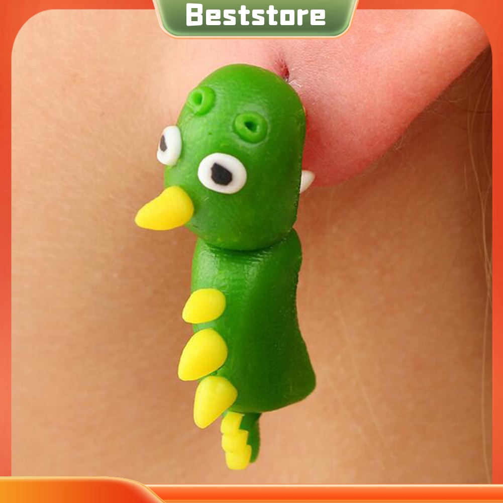 Khuyên Tai Đất Sét Mềm Hình Động Vật Đáng Yêu Cho Nữ