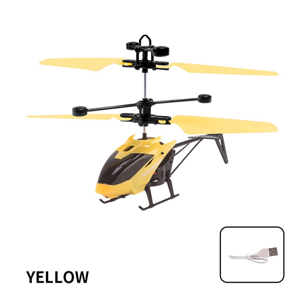 Máy Bay Trực Thăng Đồ Chơi Mini Điều Khiển Từ Xa Cảm Ứng Bằng Tay Có Đèn
