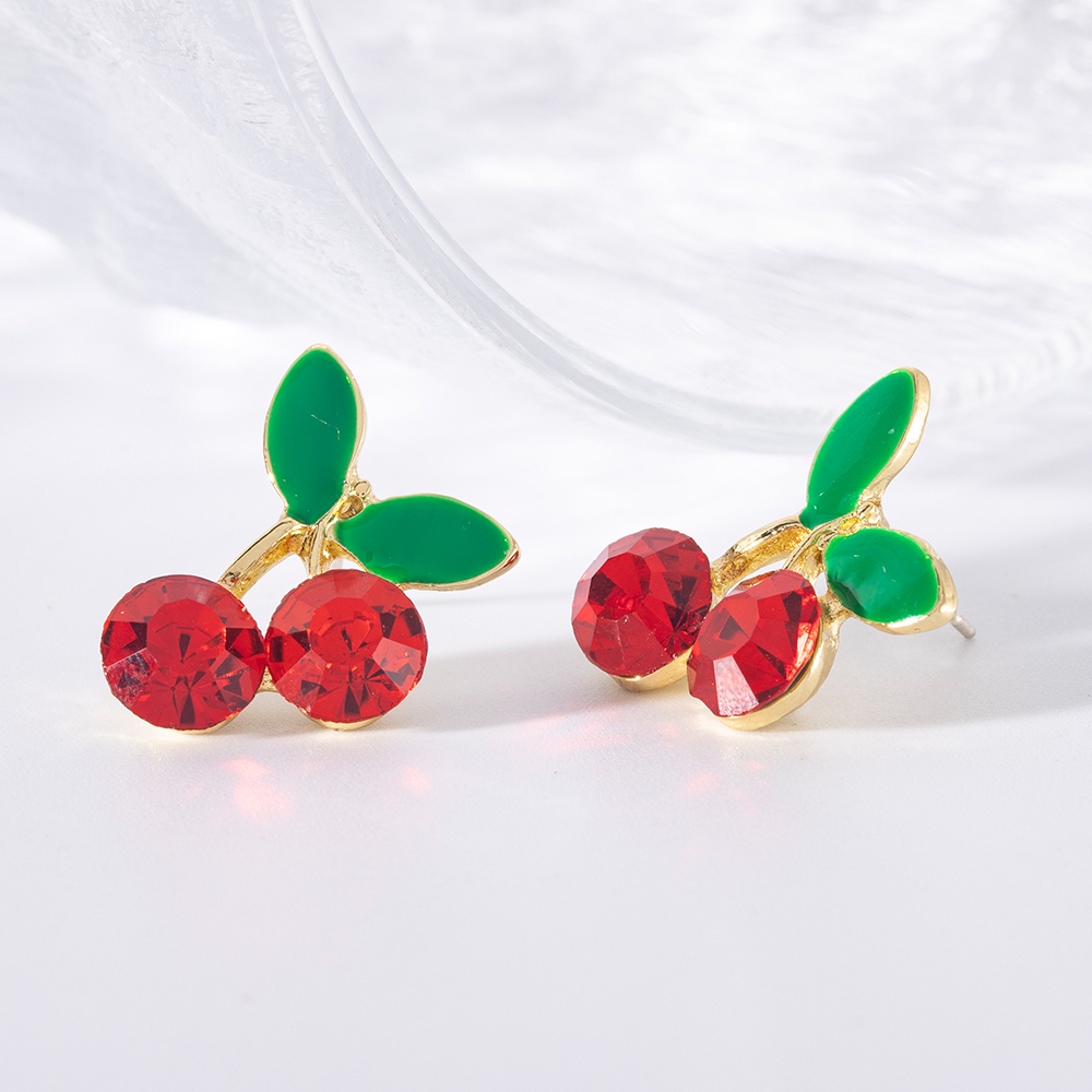 Khuyên Tai Hình Quả Cherry Đỏ Dễ Thương Dành Cho Nữ PD648