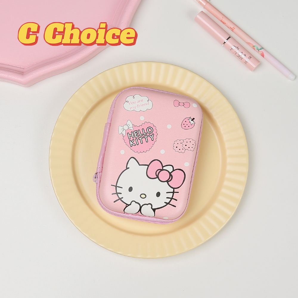 Hộp Đựng Tai Nghe / Dây Cáp Sạc USB Họa Tiết Hoạt Hình Dễ Thương