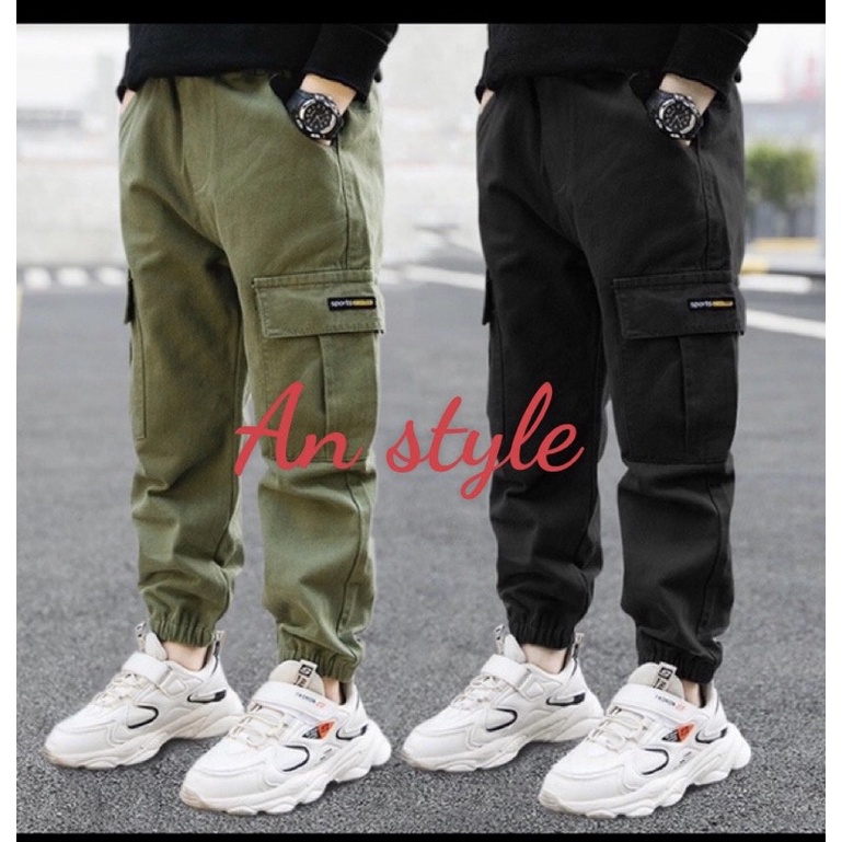 Quần kaki joger túi hộp cho bé Size đại (19-30kg)