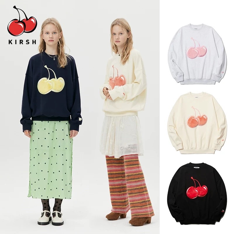Áo sweater KIRSH big cherry brand Hàn giống Jang Wonyoung IVE