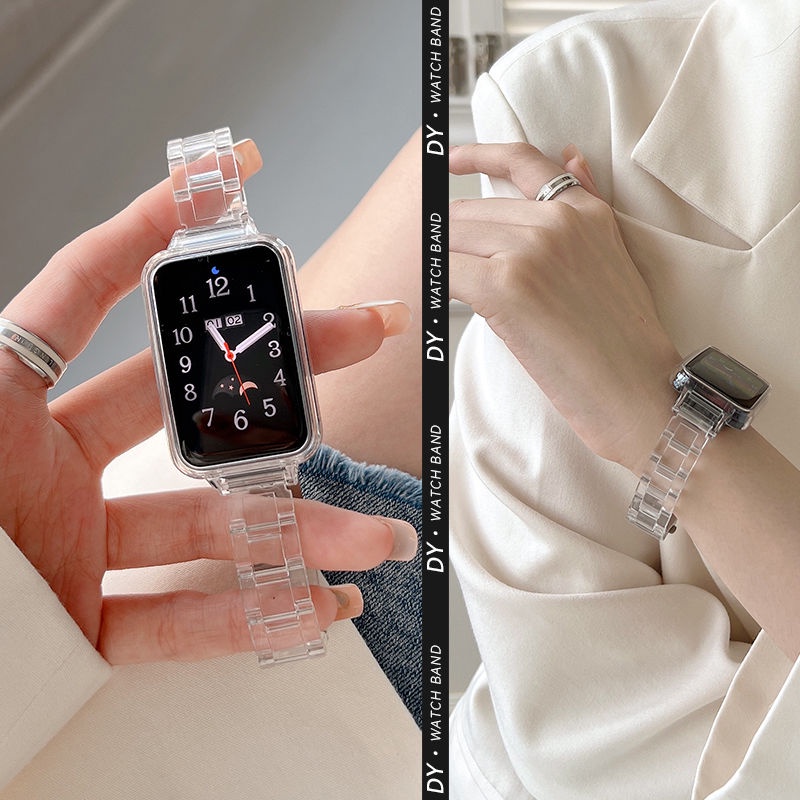 Dây Đeo Thay Thế Trong Suốt Màu Cầu Vồng Cho Đồng Hồ Thông Minh Xiaomi Mi Band7 Pro Xiaomi Band7 Pro