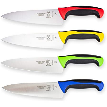 Dao Đầu Bếp Thái Thịt Thép Nhật Chất Lượng Cao Cấp Mercer Culinary M22608 Chuôi Màu Lưỡi Bản 55 Dài 203 mm Bản Rộng