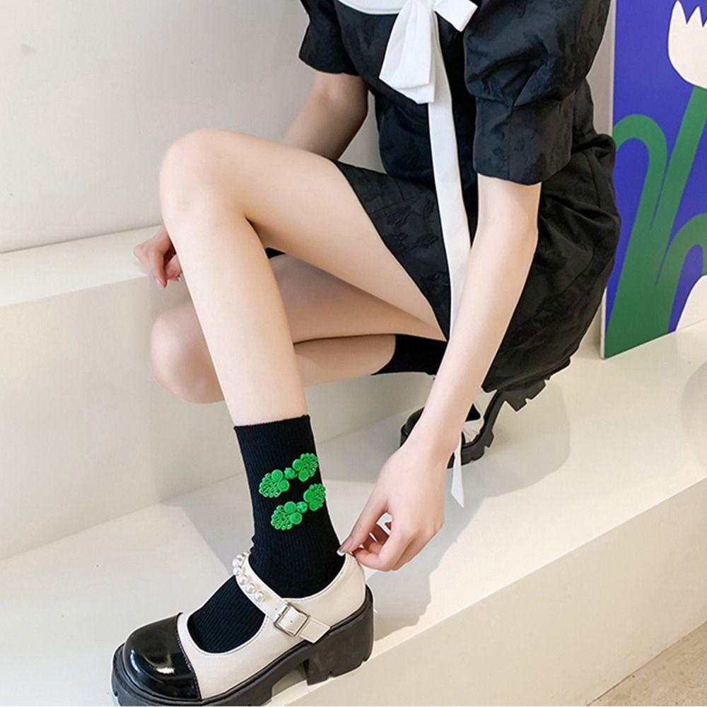 AROMA Vớ Thể Thao Ngắn Co Giãn Thoáng Khí Cài Nút Ếch Màu Sắc Tương Phản Thoải Mái Phong Cách Trung