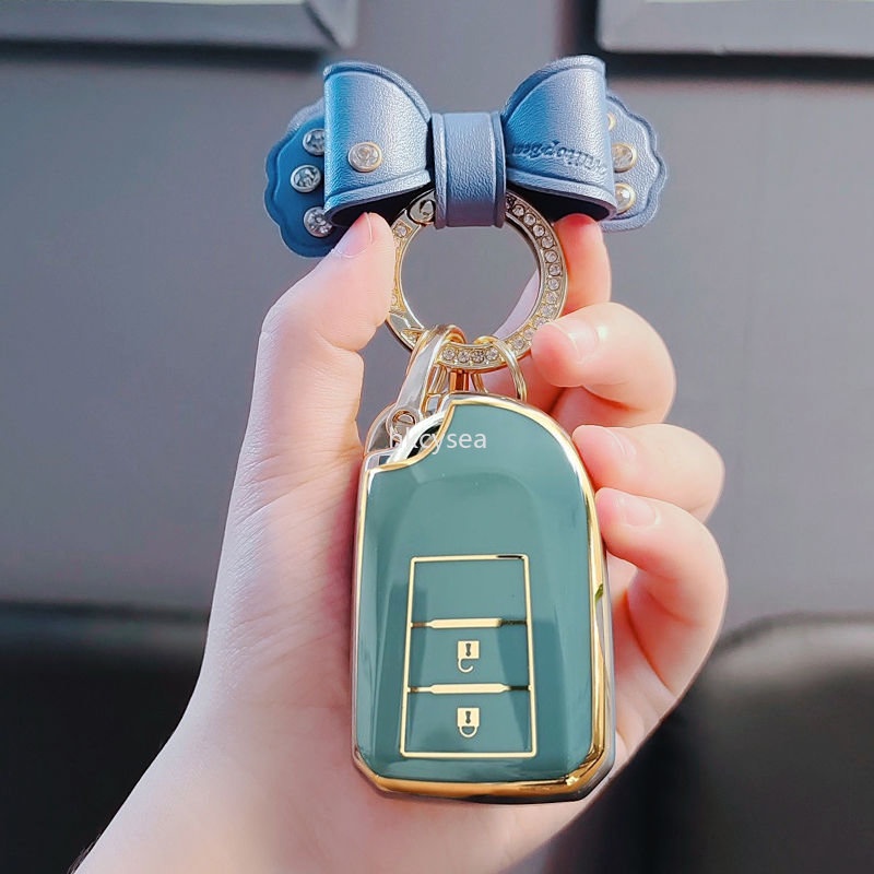 Vỏ Bảo Vệ Chìa Khóa Xe Hơi Toyota Hais Yaris 2 Nút Bấm Bằng TPU