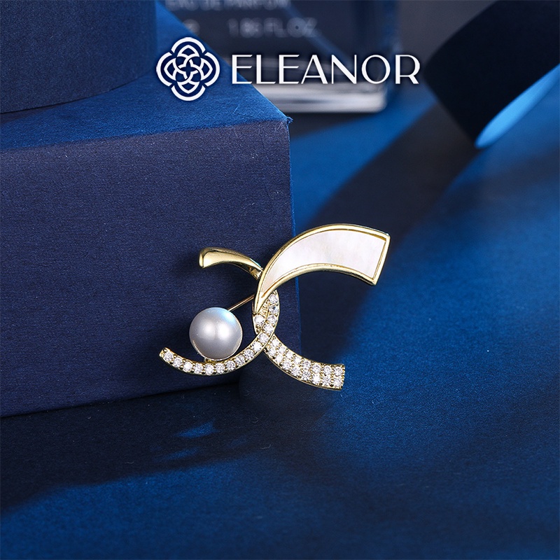 Ghim cài áo nữ Eleanor Accessories đính đá chữ X  phụ kiện thời trang 4893
