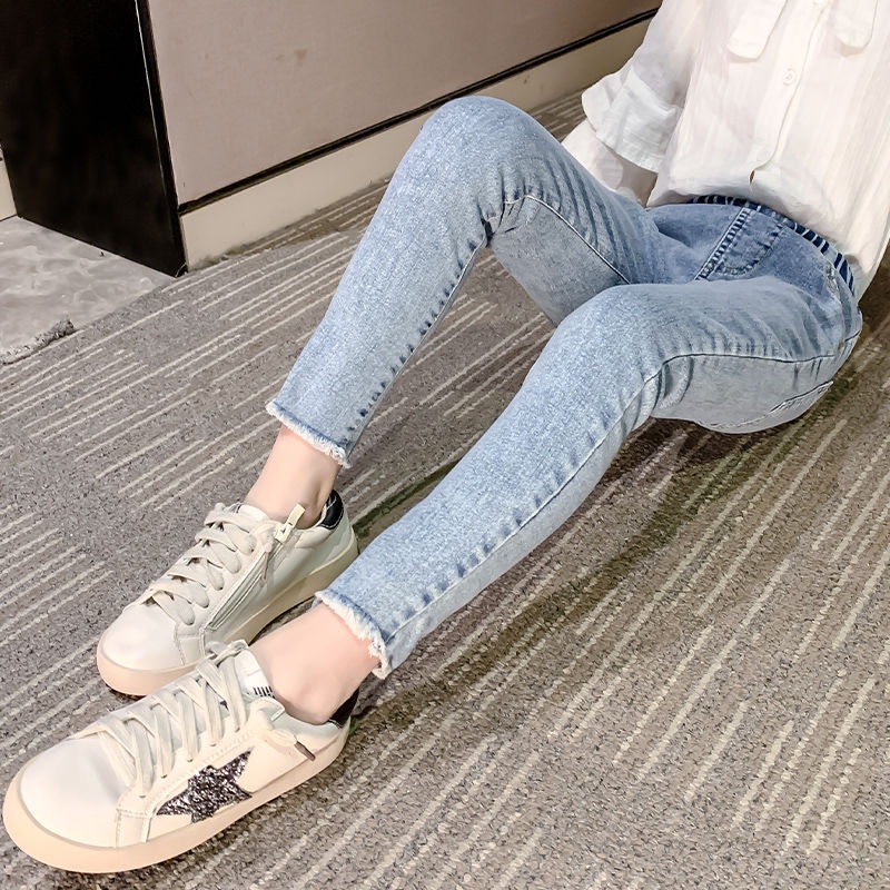 Quần Jean Dài Dáng Ôm Thời Trang Xuân Thu 2022 Cho Bé Gái 8-8 - 9 Tuổi