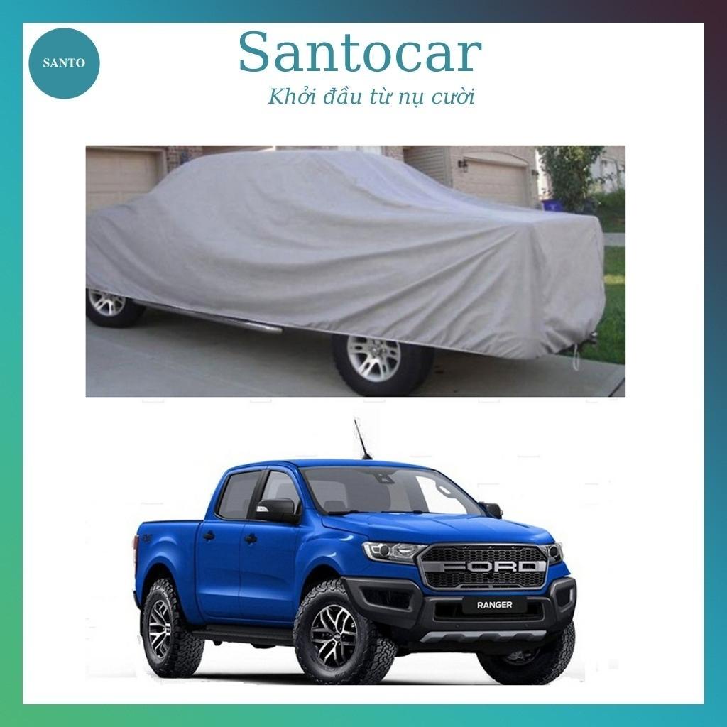 Bạt phủ ô tô bán tải, bạt phủ xe bán tải, áo trùm xe bán tải vải dù- cao cấp - Santocar