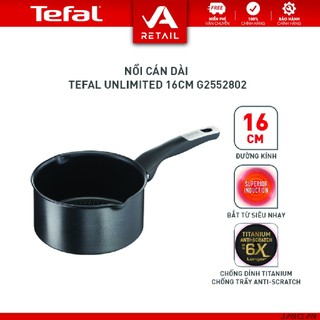  Nồi cán dài  quánh Tefal Unlimited size 16cm G2552802 - Hàng Chính Hãng 