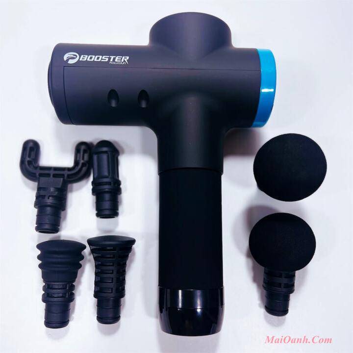 Máy Massage Cầm Tay, Súng Massage Gun Booster M2 Cảm Ứng Thông Minh 6 Đầu, Công Suất 126W