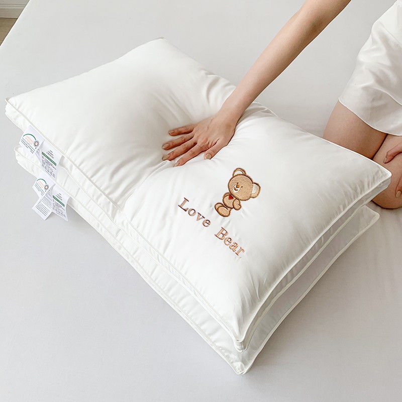 Cặp Gối Ngủ Lông Vũ Siêu Mềm Mại Tiện Dụng Cho Người Lớn