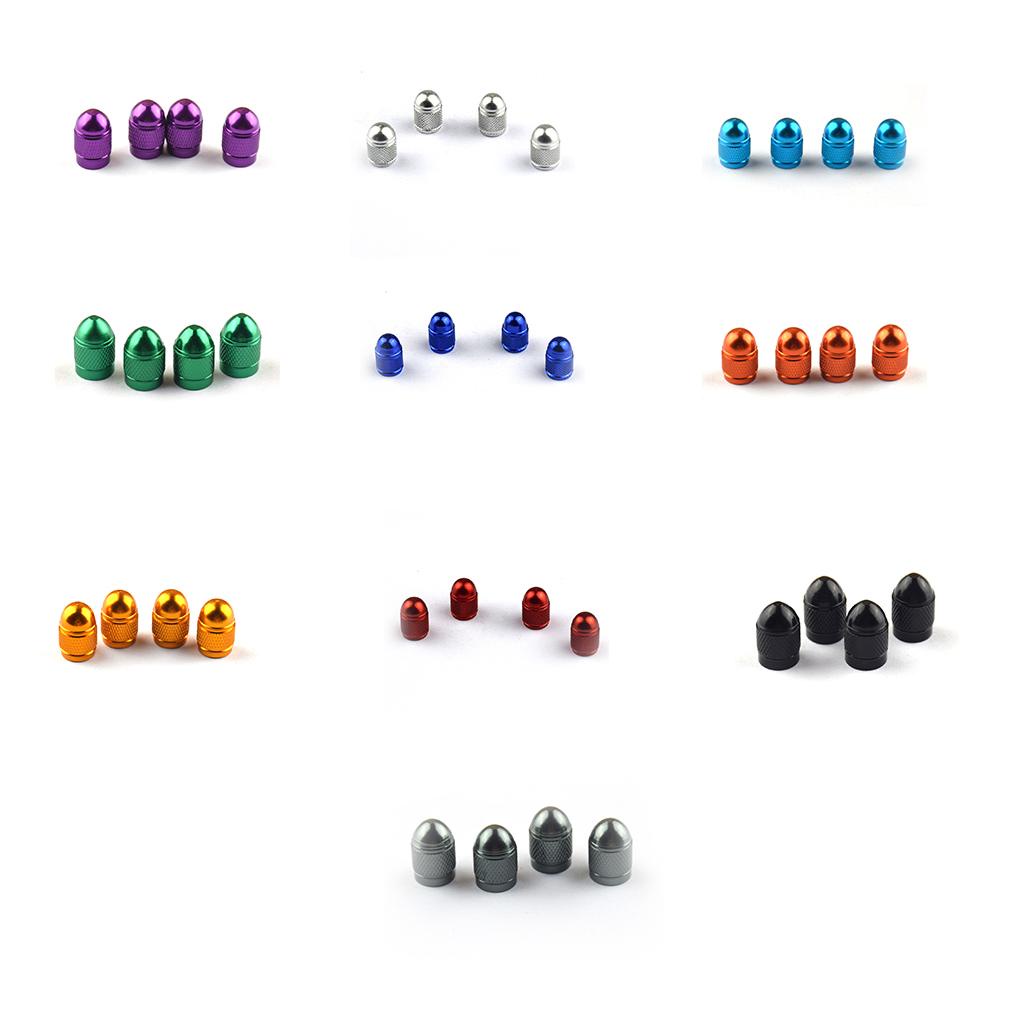 Set 4 Nắp Van Bánh Xe Chống Bụi Màu Đen Thông Dụng
