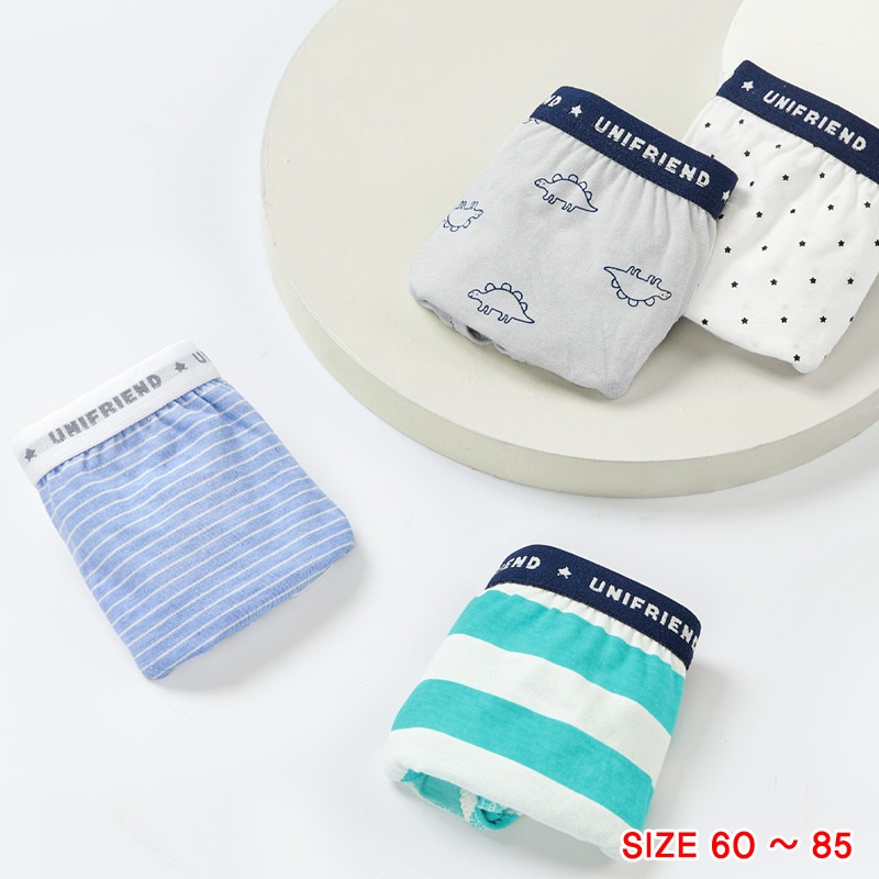 Set quần chip đùi cotton spandex cho bé trai Unifriend Hàn Quốc